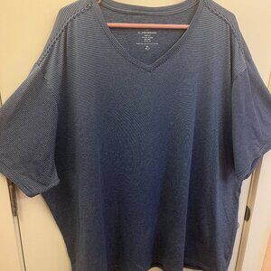 01.ALGO Performance T-Shirt Quick Dry Moisture Wicking Striped 3X Blue Recycled